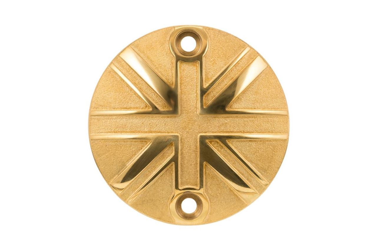 Generator Badge Union Jack Brass 1pc T100/T120 Speed Twin 900 Scrambler 900