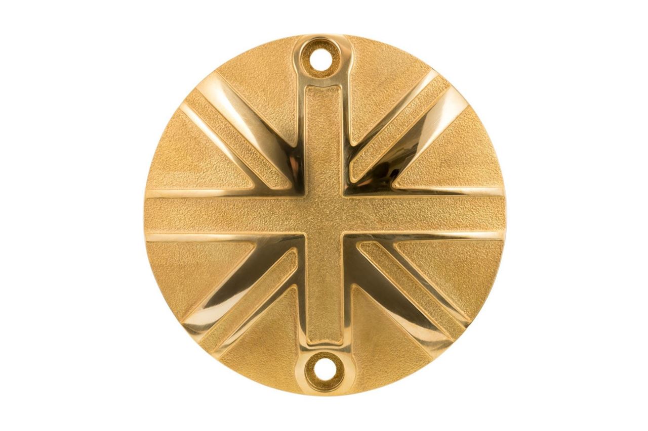 Clutch Badge Union Jack Brass 1pc T100/T120 Speed Twin 900 Scrambler 900