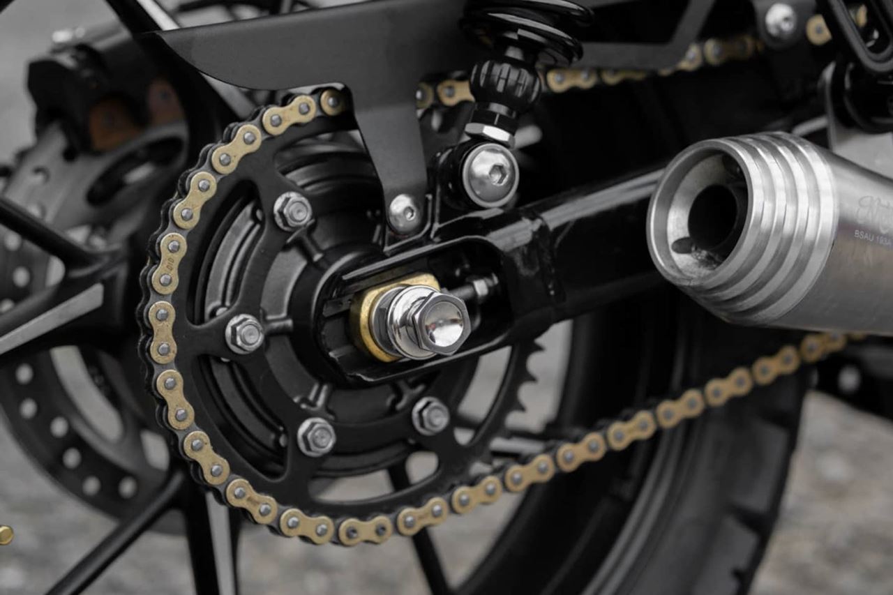 スタンドフックロッド ステンレス シルバー 1セット T100/T120 スピードツイン900 スクランブラー900