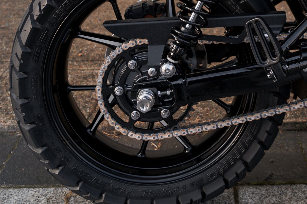 スタンドフックロッド ステンレス シルバー 1セット T100/T120 スピードツイン900 スクランブラー900