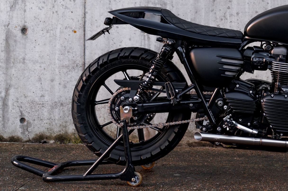 スタンドフックロッド ステンレス シルバー 1セット T100/T120 スピードツイン900 スクランブラー900