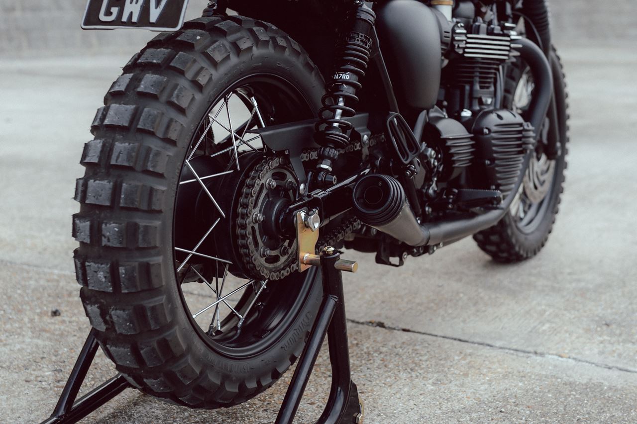 スタンドフックロッド ステンレス シルバー 1セット T100/T120 スピードツイン900 スクランブラー900