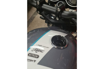 Tank Cap Ring Silver Aluminum Billet 1pc Thruxton Speed Twin 1200 Scrambler 1200