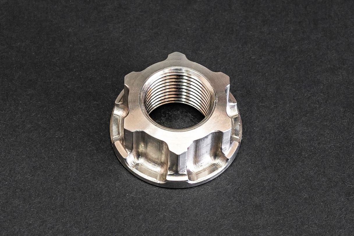 リアアクスルナット ガファー チタン シルバー 1個 T100/T120 スピードツイン900 スクランブラー900