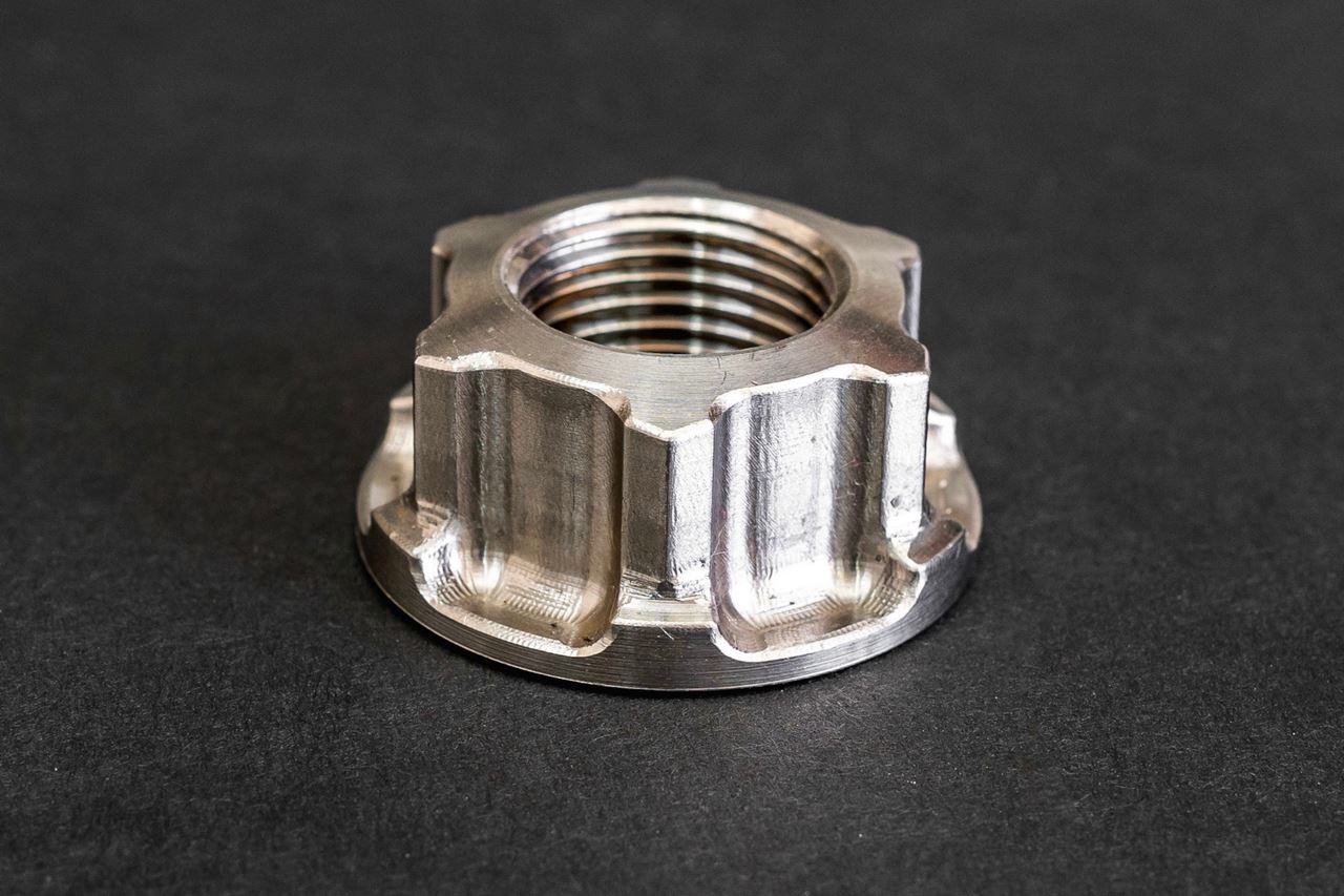 リアアクスルナット ガファー チタン シルバー 1個 T100/T120 スピードツイン900 スクランブラー900