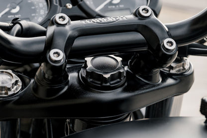 Stem Nut Godfather Titanium Black/Polished 1pc T100/T120 Speed Twin 900 Scrambler 900
