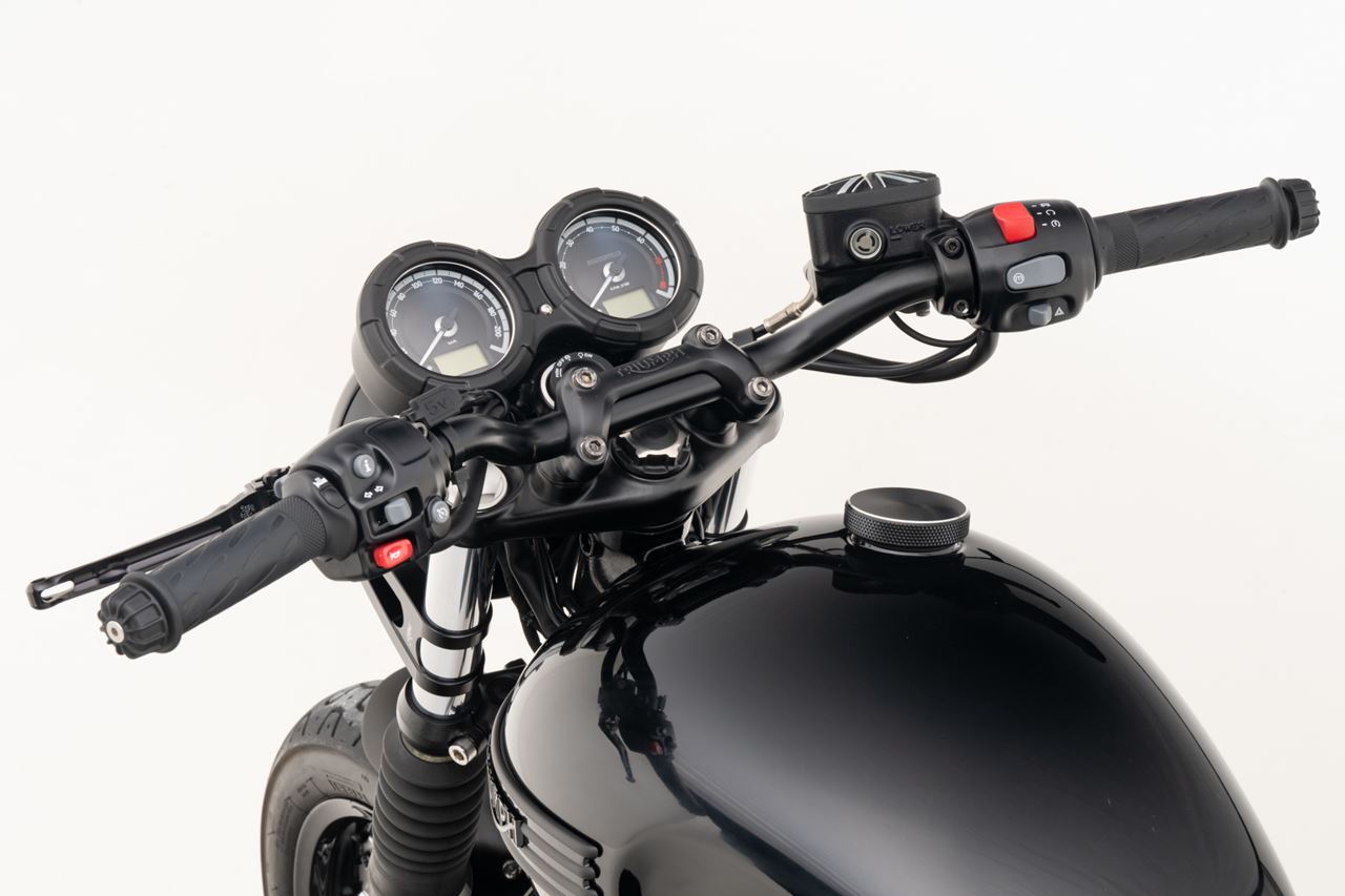 Stem Nut Godfather Titanium Black/Polished 1pc T100/T120 Speed Twin 900 Scrambler 900
