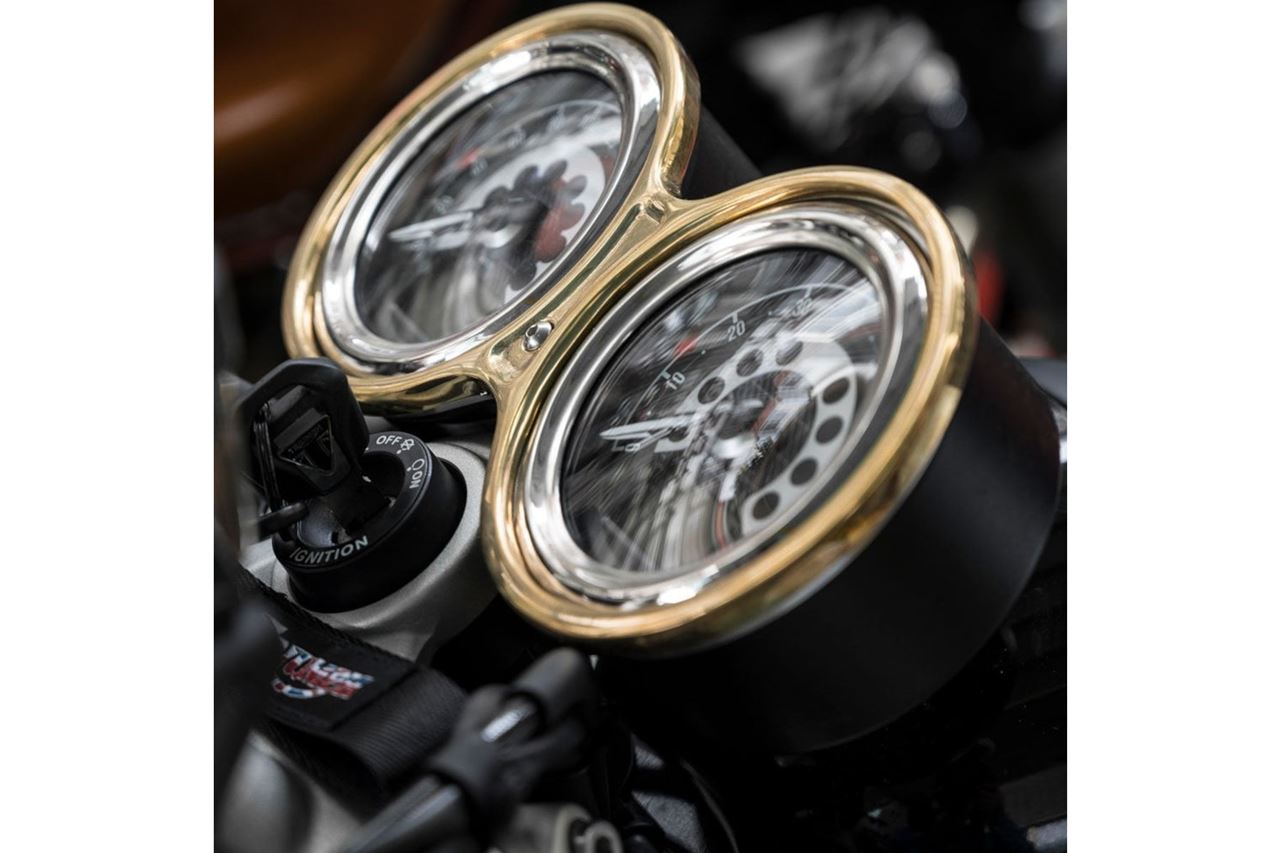 Meter cover Speedcuff Brass 1 pc T100/T120 Thruxton 1200 Speed Twin 1200
