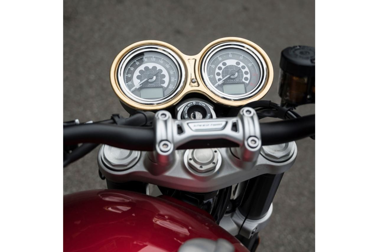 Meter cover Speedcuff Brass 1 pc T100/T120 Thruxton 1200 Speed Twin 1200