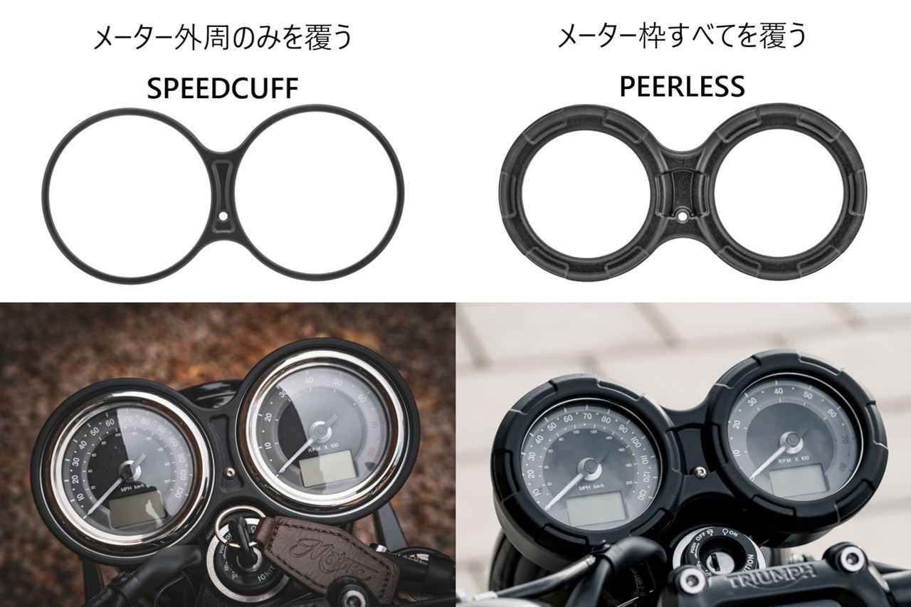 メーターカバー スピードカフ ブラック 1個 T100/T120 スラクストン