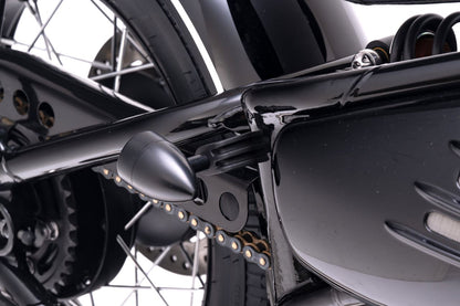 Rear turn signal stays - Ajax frame mount, black, 2 pieces, for M8/M10, Bonneville Bobber