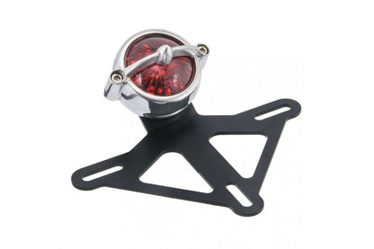 License Plate Holder Adjustable Round Tail Light Mount Black 3mm Thick 1 Piece