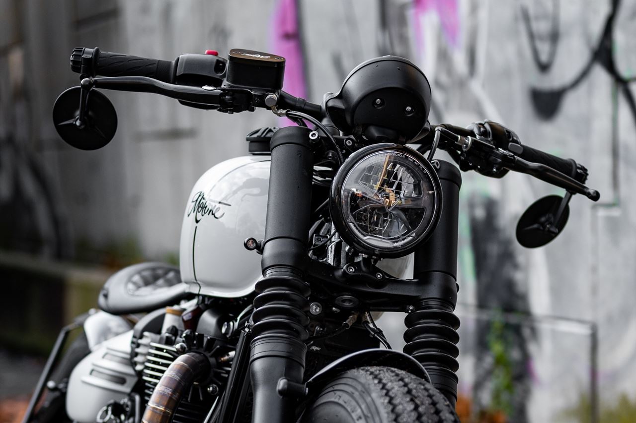 Fork Shroud Blinker Stays SPATZ Black 47mm 2 pcs SPATZ for M8/M10/Stock Bonneville Bobber Speedmaster