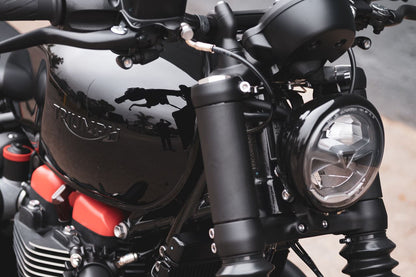 Fork Shroud Winker Stay Set Spats for M8 Black 1 Set Bonneville Bobber Speedmaster