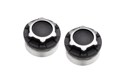 フロントフォークキャップ カポス アルミ ブラック/ポリッシュ 2個 T120 スピードツイン900 スクランブラー900