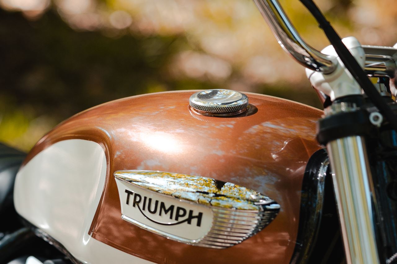Tank Cap, Jetson, Polished, 1 pc., T100/T120, Speed Twin 900, Scrambler 900