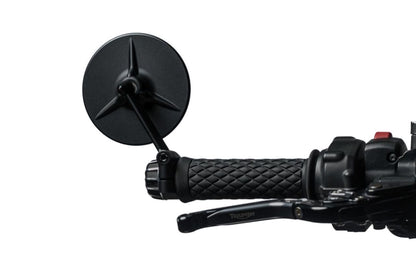 バーエンドミラー トライライン ブラック 100mm 1個 T100/T120 スピードツイン900 スクランブラー900