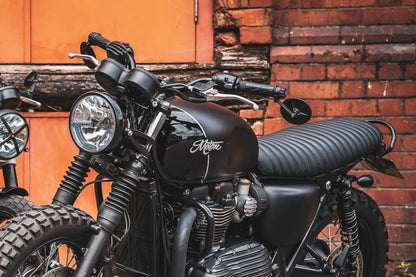 バーエンドミラー トライライン ブラック 100mm 1個 T100/T120 スピードツイン900 スクランブラー900
