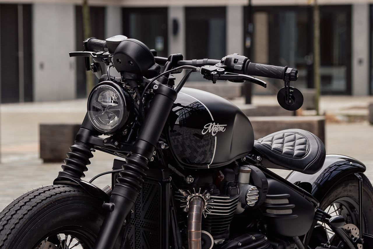 Bar End Mirror Turismo Black 80mm 1 pc T100/T120 Speed Twin 900 Scrambler 900