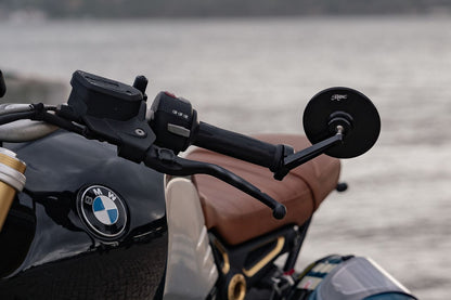 Bar End Mirror Adapters Black 2 pcs R nineT