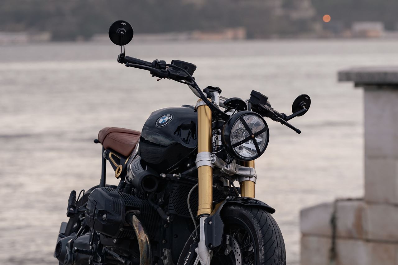 Bar End Mirror Adapters Black 2 pcs R nineT