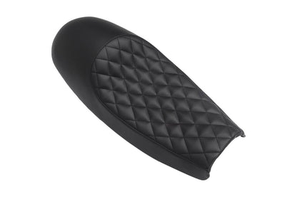 Seat, Cafe Style, Full Diamond Stitch, Black, 1 pc, Air Cooled T100, Scrambler, Thruxton