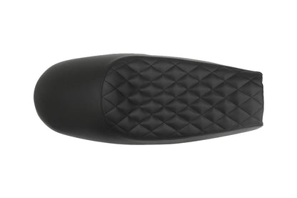 Seat, Cafe Style, Full Diamond Stitch, Black, 1 pc, Air Cooled T100, Scrambler, Thruxton