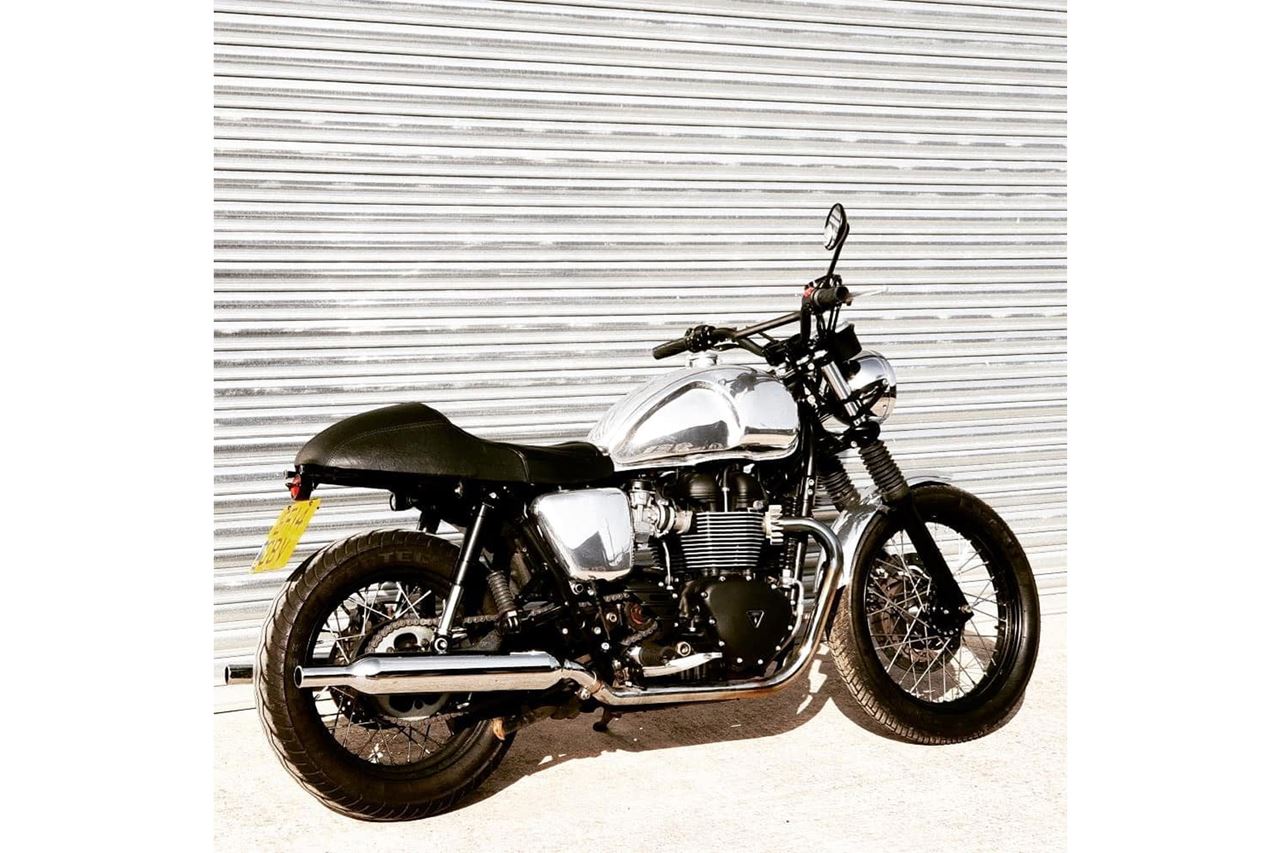 Seat Cafe Style Diamond Stitch Black 1 pc Air-cooled T100 Scrambler Thruxton