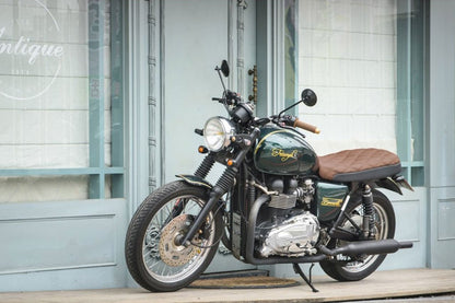 Seat Comfort Diamond Stitch Black/Brown 1 pc Air-cooled T100 Scrambler Thruxton