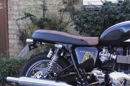 Seat Comfort Diamond Stitch Black/Brown 1 pc Air-cooled T100 Scrambler Thruxton