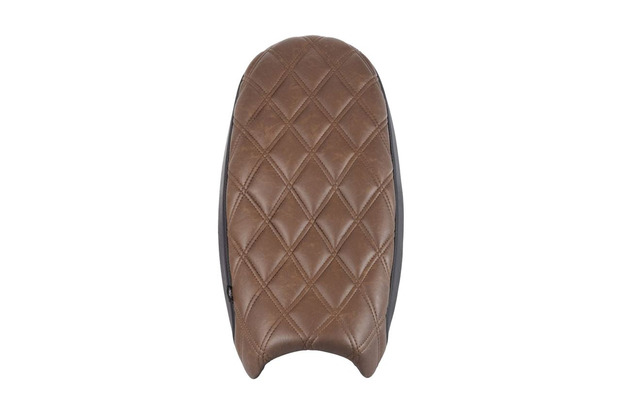 Seat Comfort Diamond Stitch Black/Brown 1 pc Air-cooled T100 Scrambler Thruxton