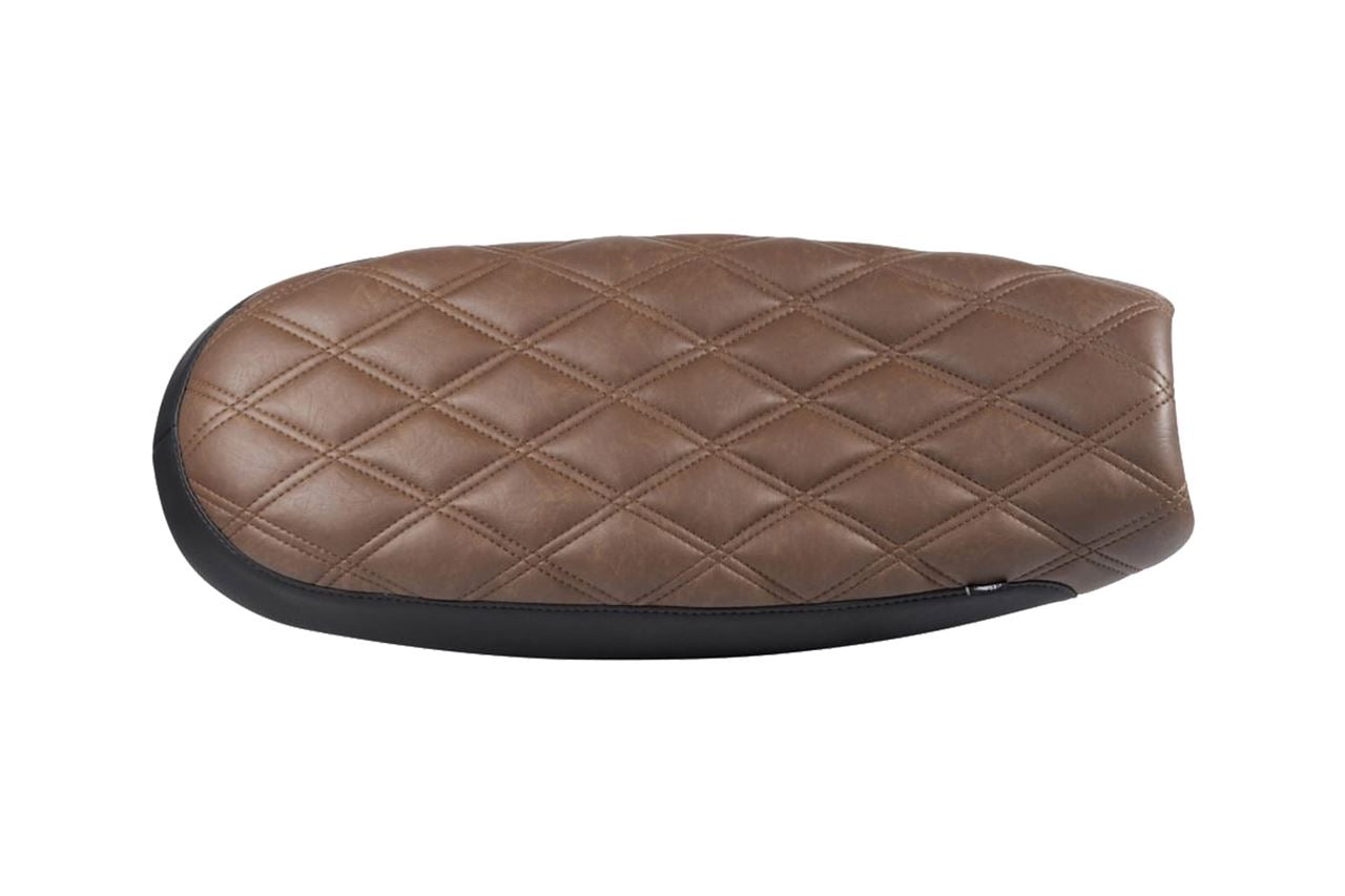 Seat Comfort Diamond Stitch Black/Brown 1 pc Air-cooled T100 Scrambler Thruxton