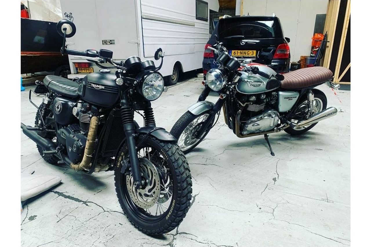 シート スキニー クレイト リブ タバコブラウン 1個 空冷 T100 スクランブラー スラクストン