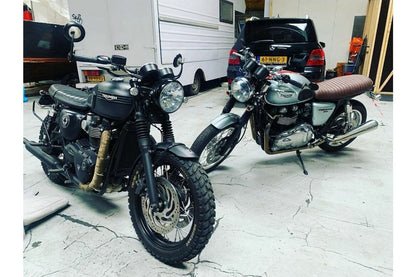 シート スキニー クレイト リブ タバコブラウン 1個 空冷 T100 スクランブラー スラクストン