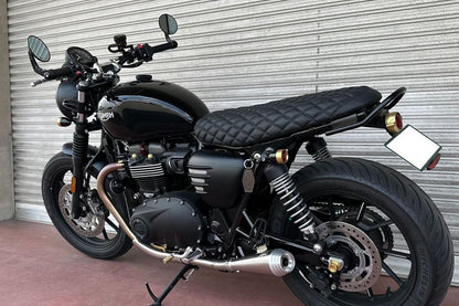 シート ブラックアダー ダイヤモンドステッチ ブラック 1個 T100/T120 スピードツイン900 スクランブラー900
