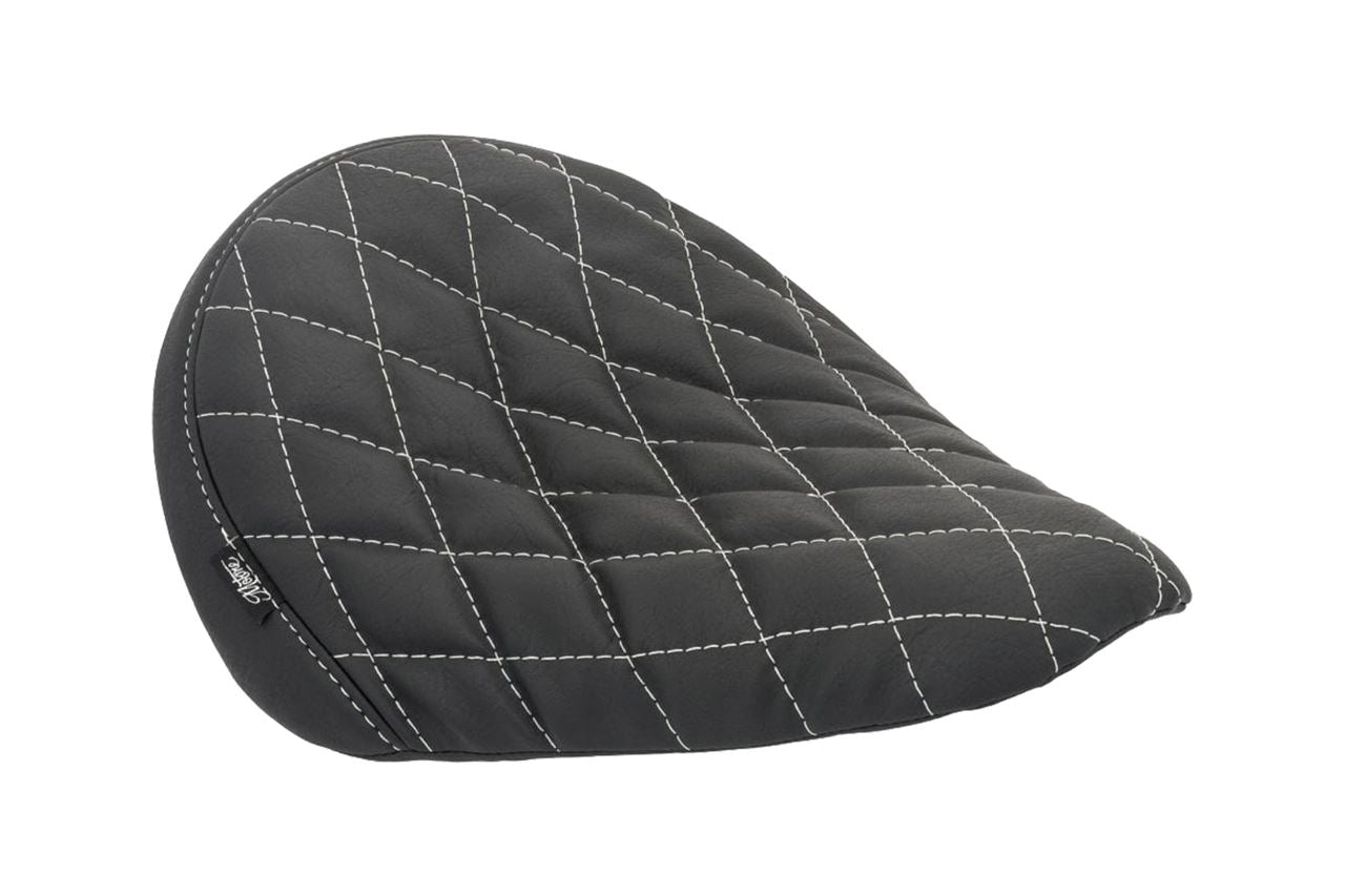 Seat King Cobra Full Diamond Stitch Black 1 pc Bonneville Bobber