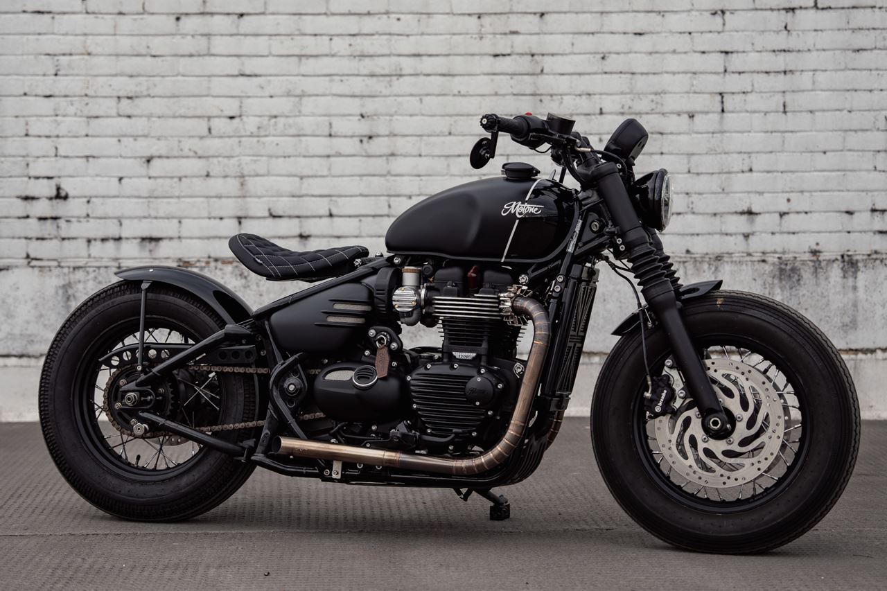 Seat King Cobra Full Diamond Stitch Black 1 pc Bonneville Bobber