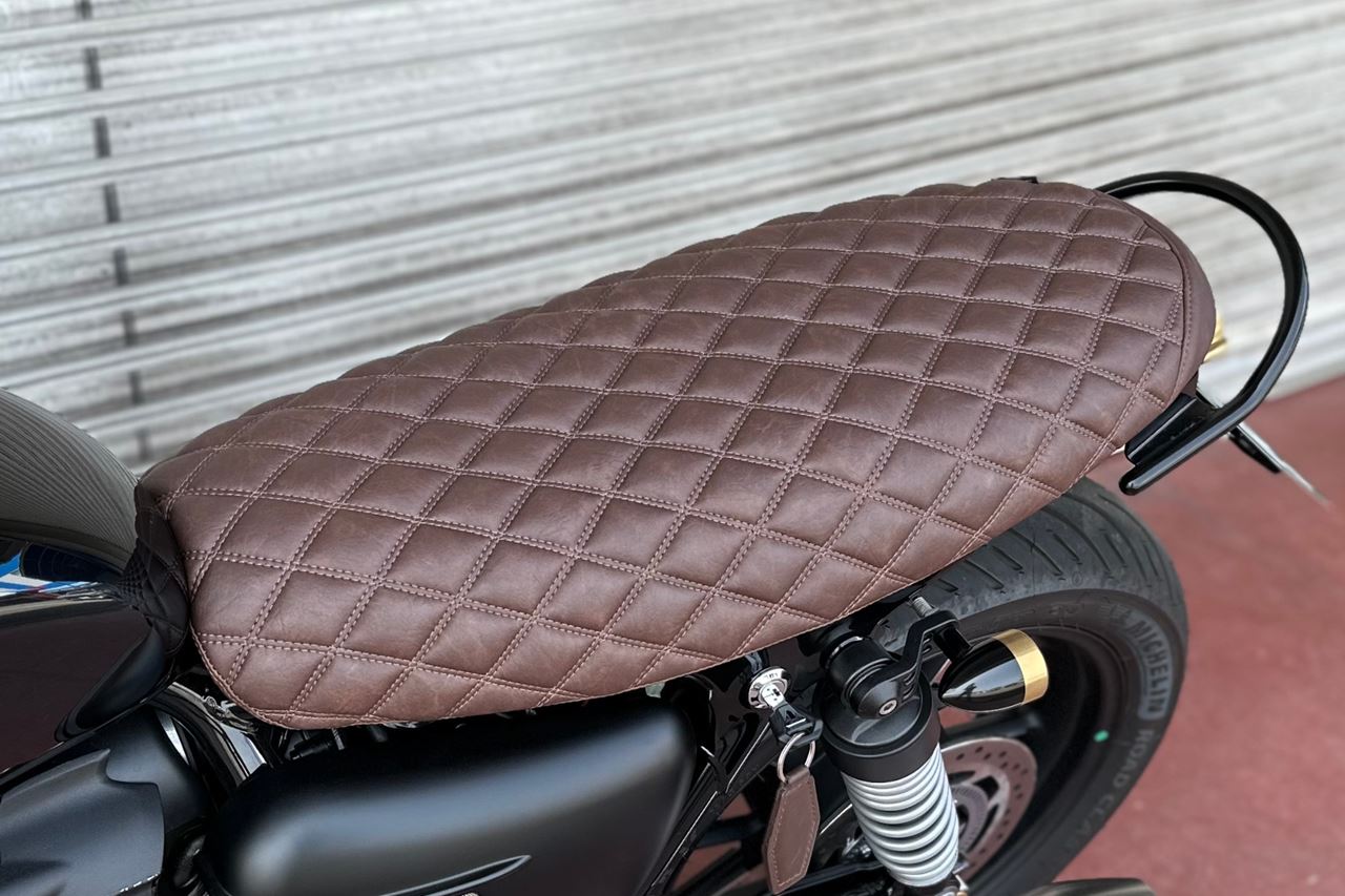 Seat Blackadder Diamond Stitch Tobacco Brown 1 pc T100/T120 Speed Twin 900 Scrambler 900