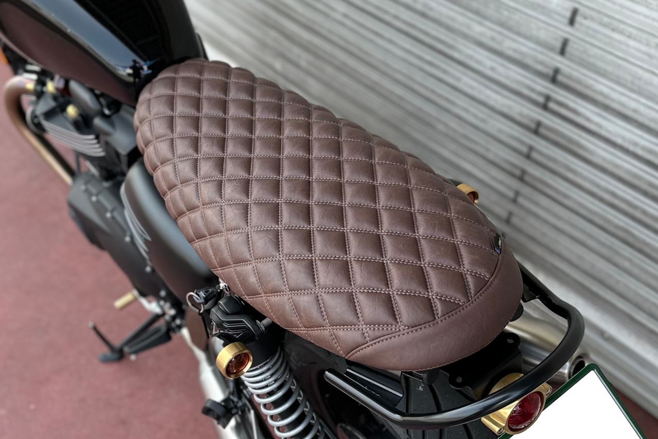 Seat Blackadder Diamond Stitch Tobacco Brown 1 pc T100/T120 Speed Twin 900 Scrambler 900