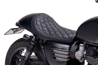 シート ファストバック カフェレーサー ブラック 1個 T100/T120 スピードツイン900 スクランブラー900