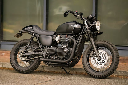 シート ファストバック カフェレーサー ブラック 1個 T100/T120 スピードツイン900 スクランブラー900