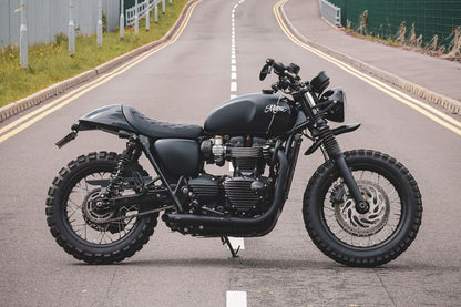 シート ファストバック カフェレーサー ブラック 1個 T100/T120 スピードツイン900 スクランブラー900