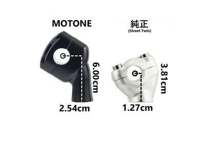 Handlebar Risers, Black, 22mm, Left/Right Set for Street Twin/Speed Twin 900
