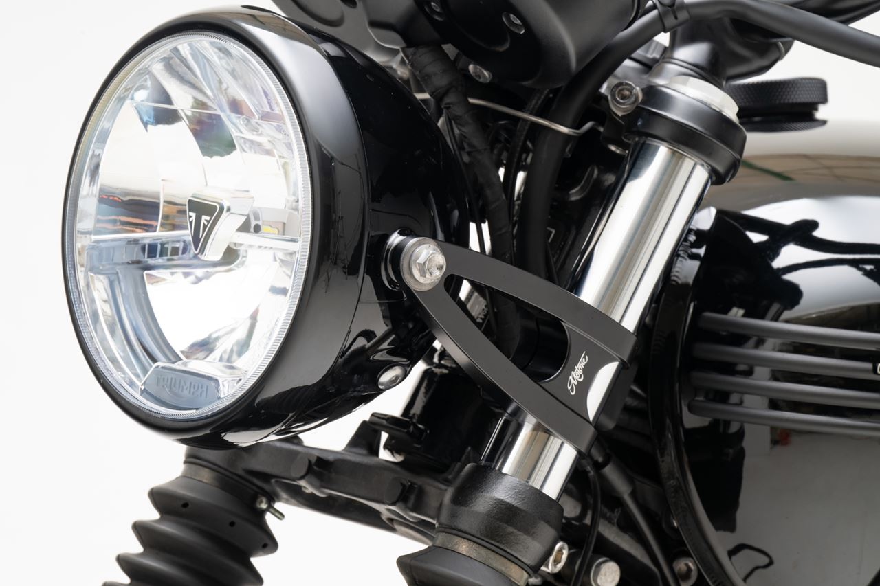 ヘッドライトステー スリングショット ブラック φ41 2個 T100/T120 スピードツイン900 スクランブラー900