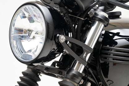 ヘッドライトステー スリングショット ブラック φ41 2個 T100/T120 スピードツイン900 スクランブラー900