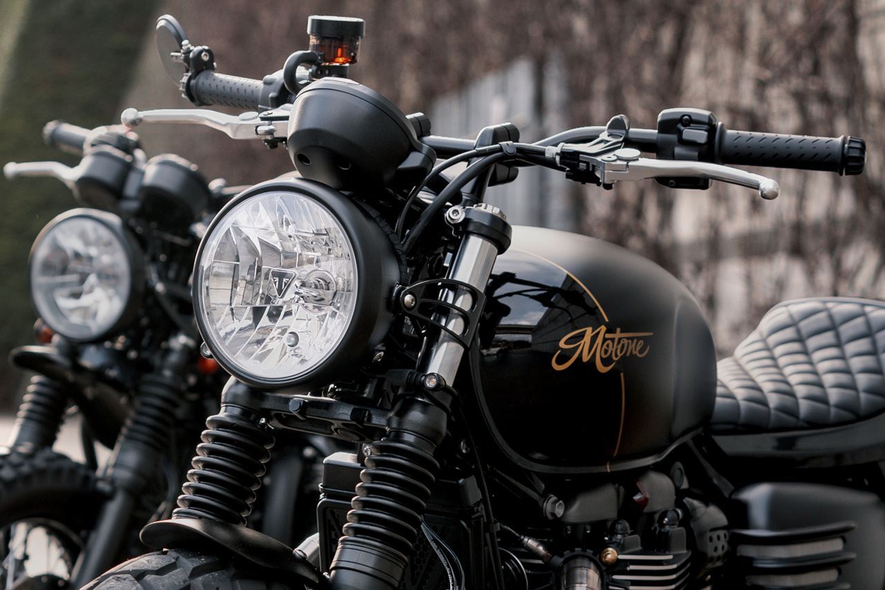 Headlight Stay Geiger Black φ41 2pcs Speed Twin 900 Scrambler 900 T100