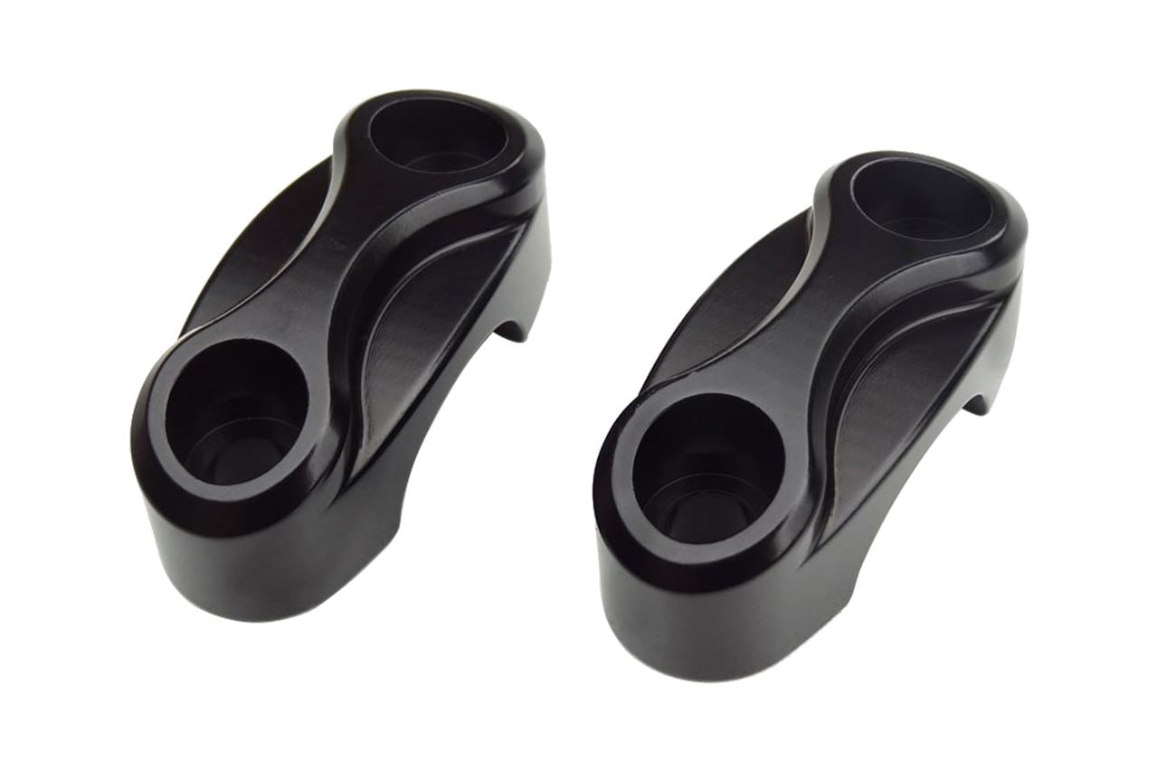 Handlebar Clamps, Aluminum, 2-piece, Black, 25.4mm, 2pcs, Bonneville T100