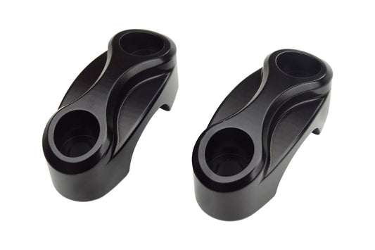 ハンドルバークランプ アルミ 2ピース ブラック 25.4mm 2個 ボンネビル T100