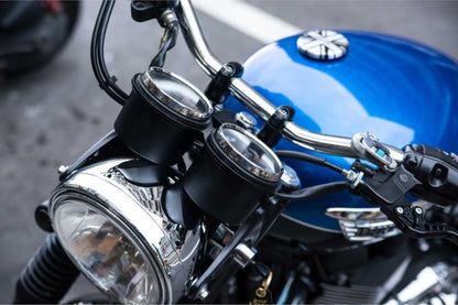 Flat Meter Bracket, No Ignition Key Hole, Black, 1 pc., T100, Scrambler, Thruxton