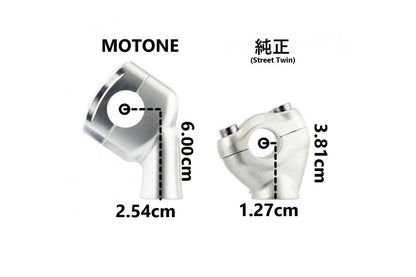 ハンドルライザー シルバー 28.6mm 左右セット Streetスクランブラー/スクランブラー900 スピードツイン1200